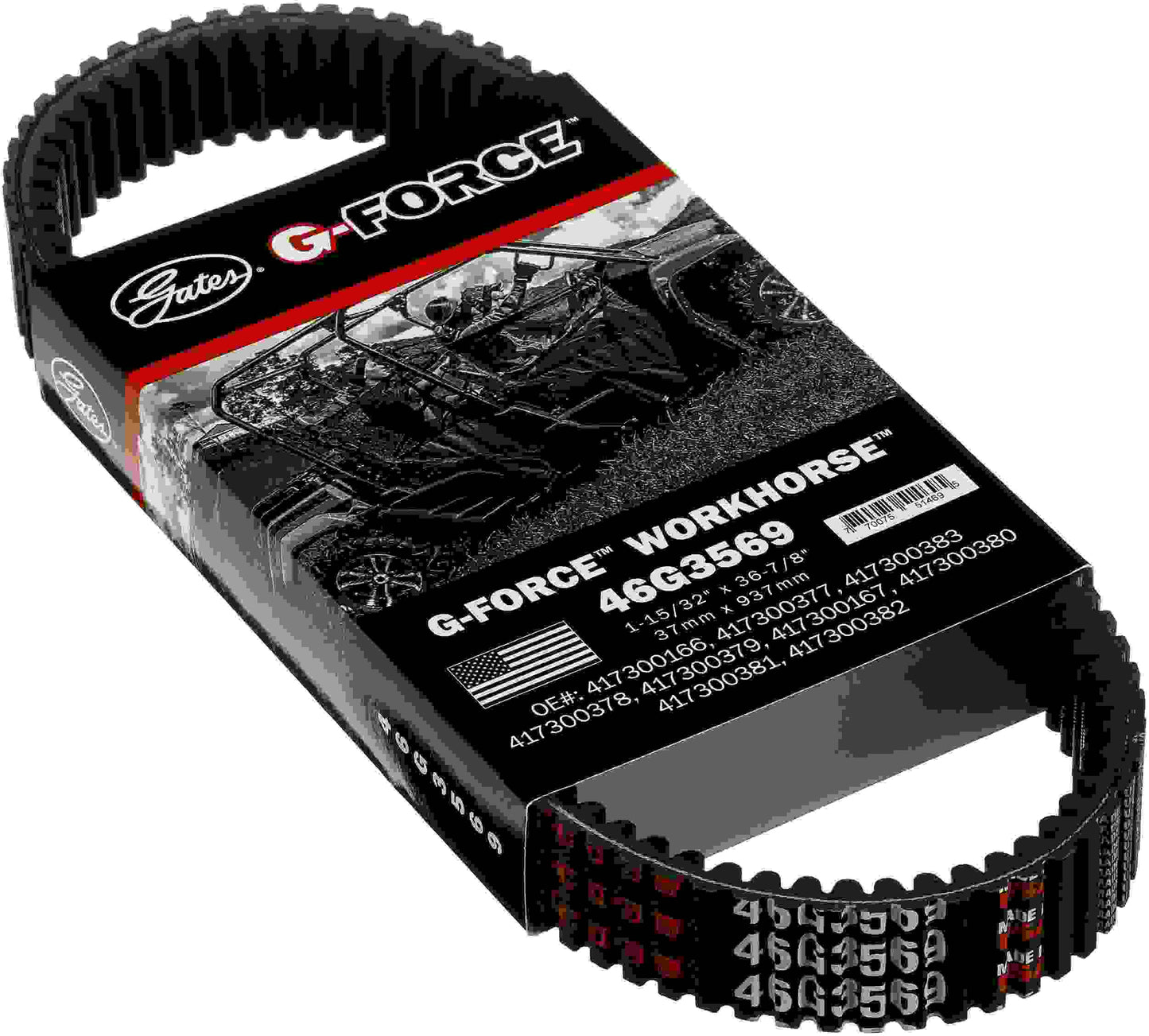 Gates Automatic Continuously Variable Transmission (CVT) Belt 46G3569