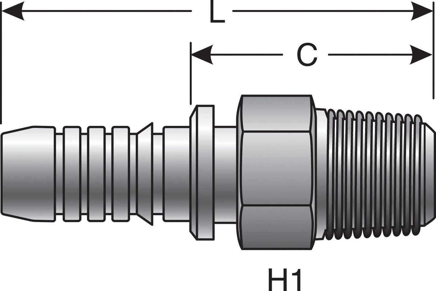 Gates Hydraulic Coupling / Adapter 80009