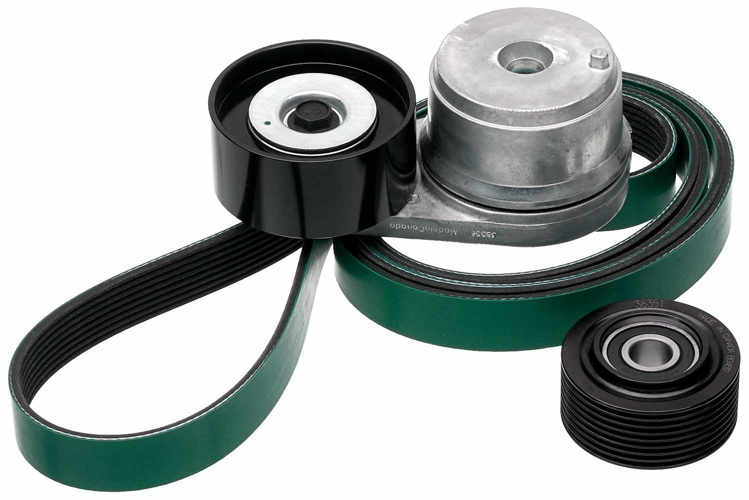 Gates 11-15 International/Navistar DuraStar 4300 Diesel Serpentine Belt Kit 90K-38556HDB