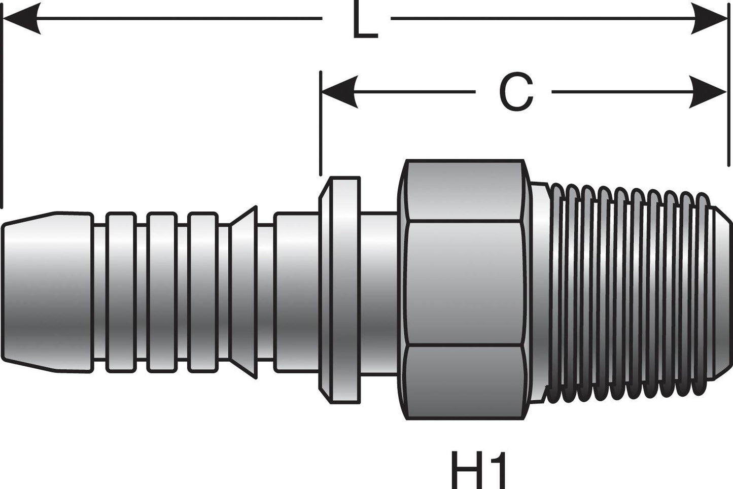 Gates Hydraulic Coupling / Adapter G20100-1212