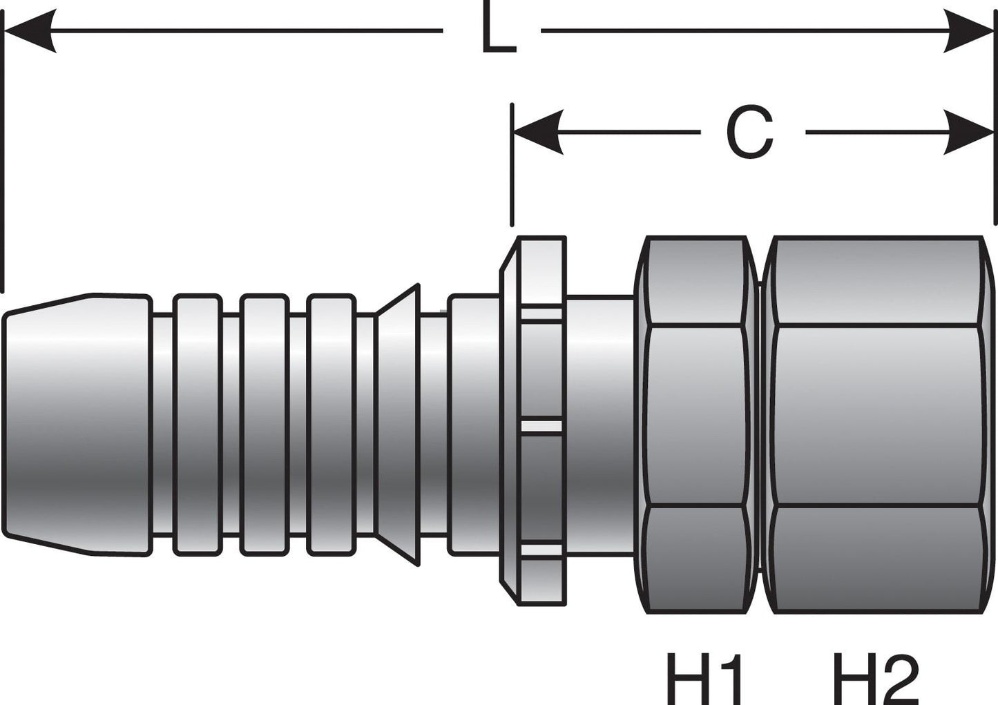 Gates Hydraulic Coupling / Adapter G20170-0812
