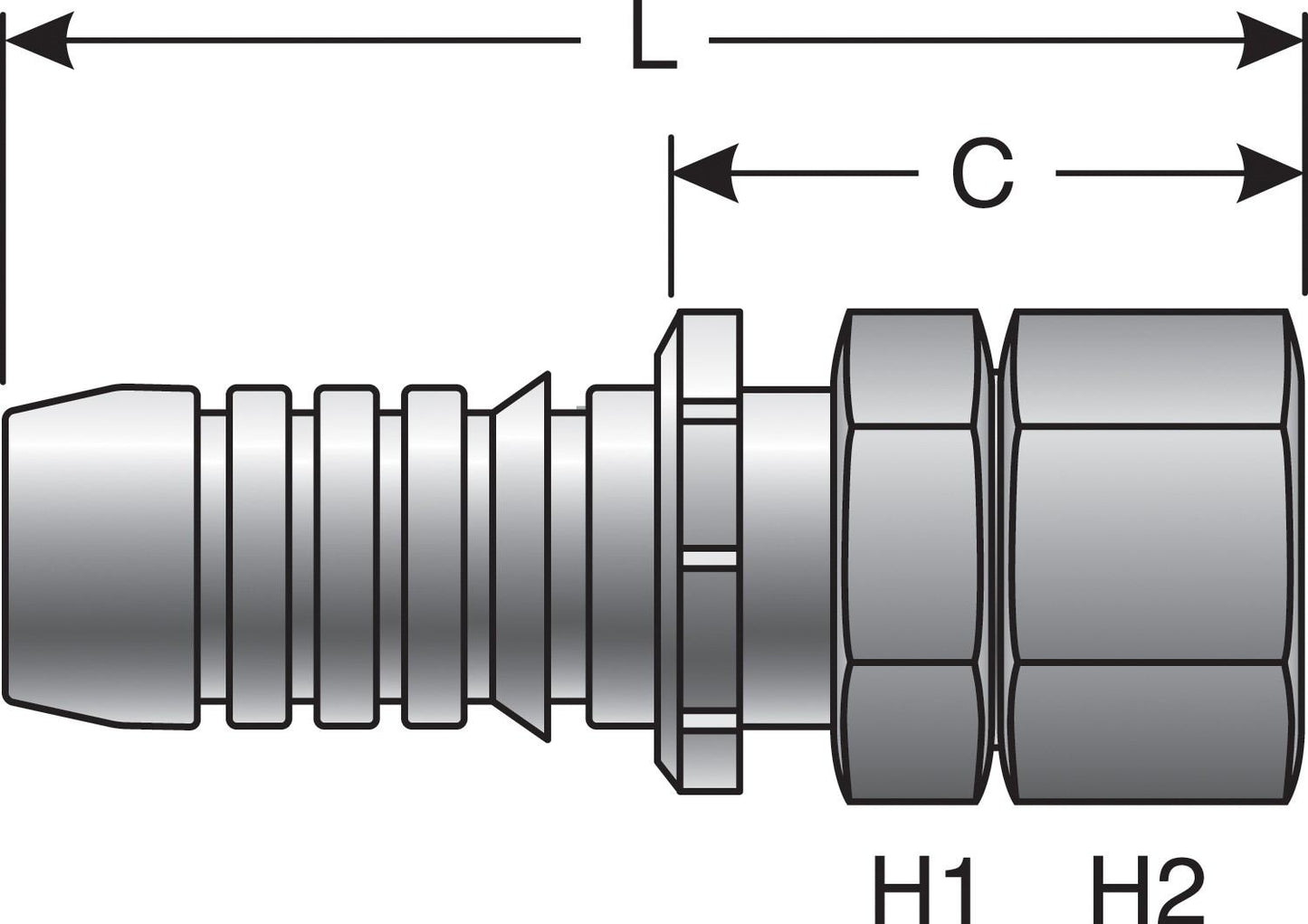 Gates Hydraulic Coupling / Adapter G20170-1216