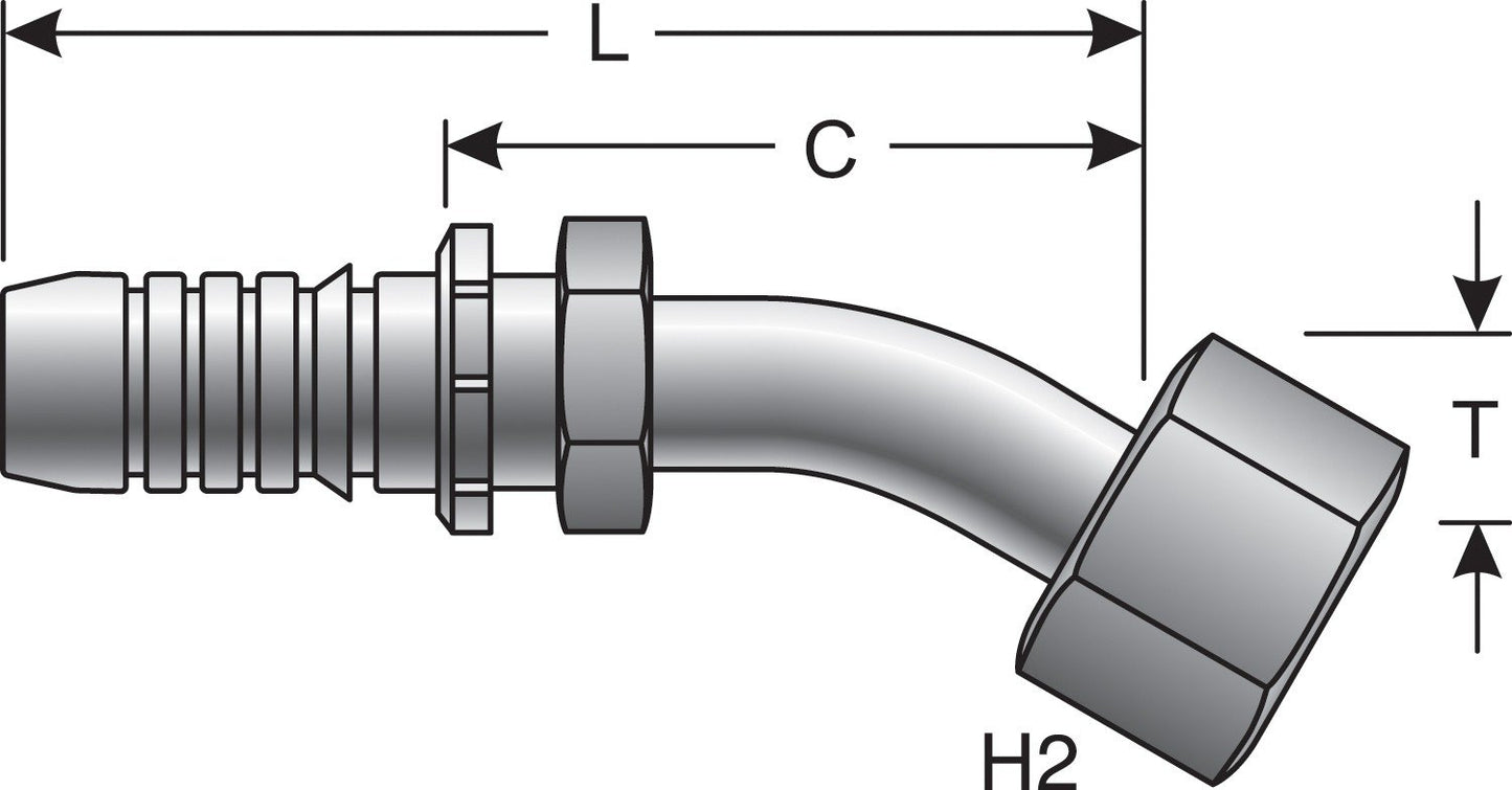 Gates Hydraulic Coupling / Adapter G20174-0808