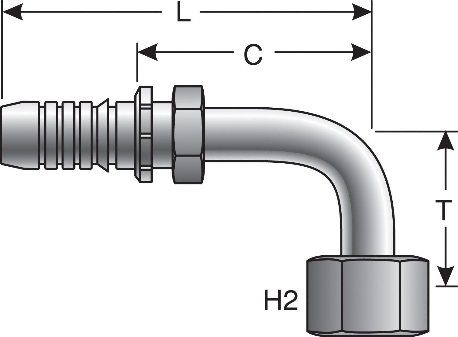 Gates Hydraulic Coupling / Adapter G20240-1616