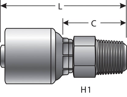 Gates Hydraulic Coupling / Adapter G25100-0402