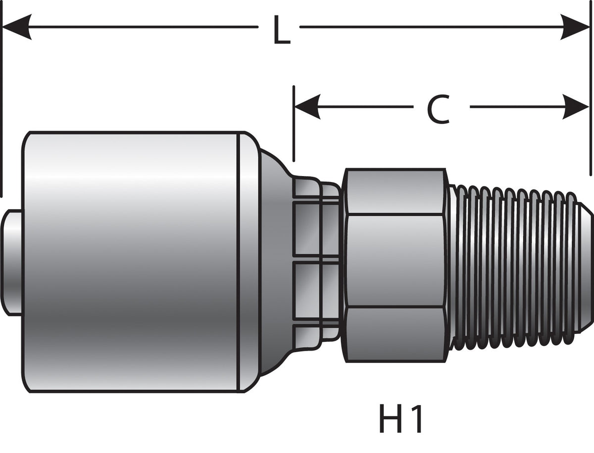 Gates Hydraulic Coupling / Adapter G25100-2020