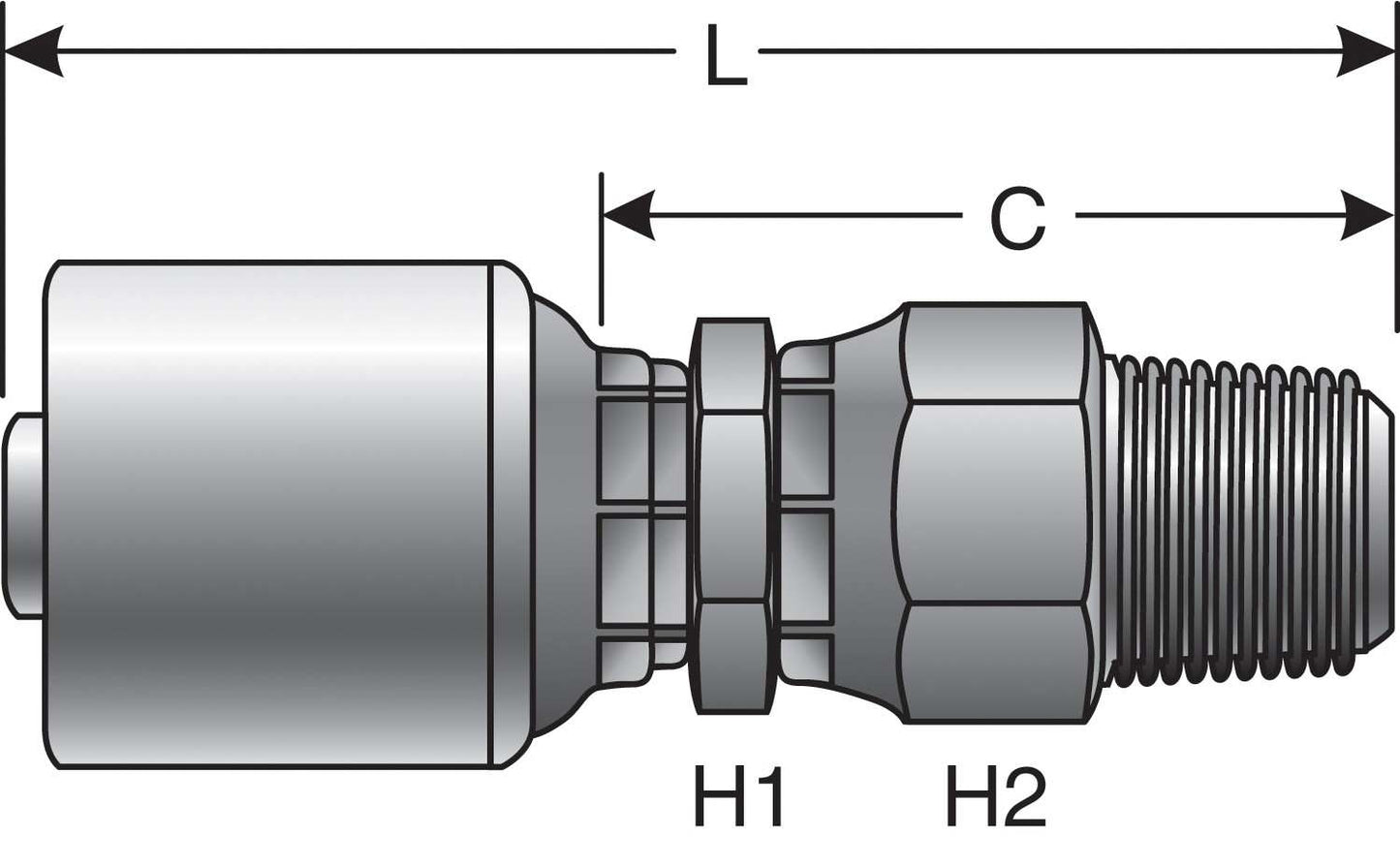 Gates Hydraulic Coupling / Adapter G25105-0808