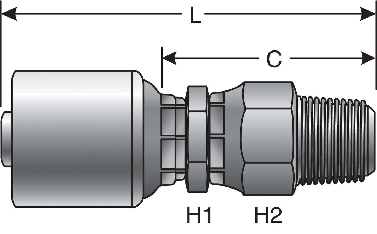 Gates Hydraulic Coupling / Adapter G25105-1212