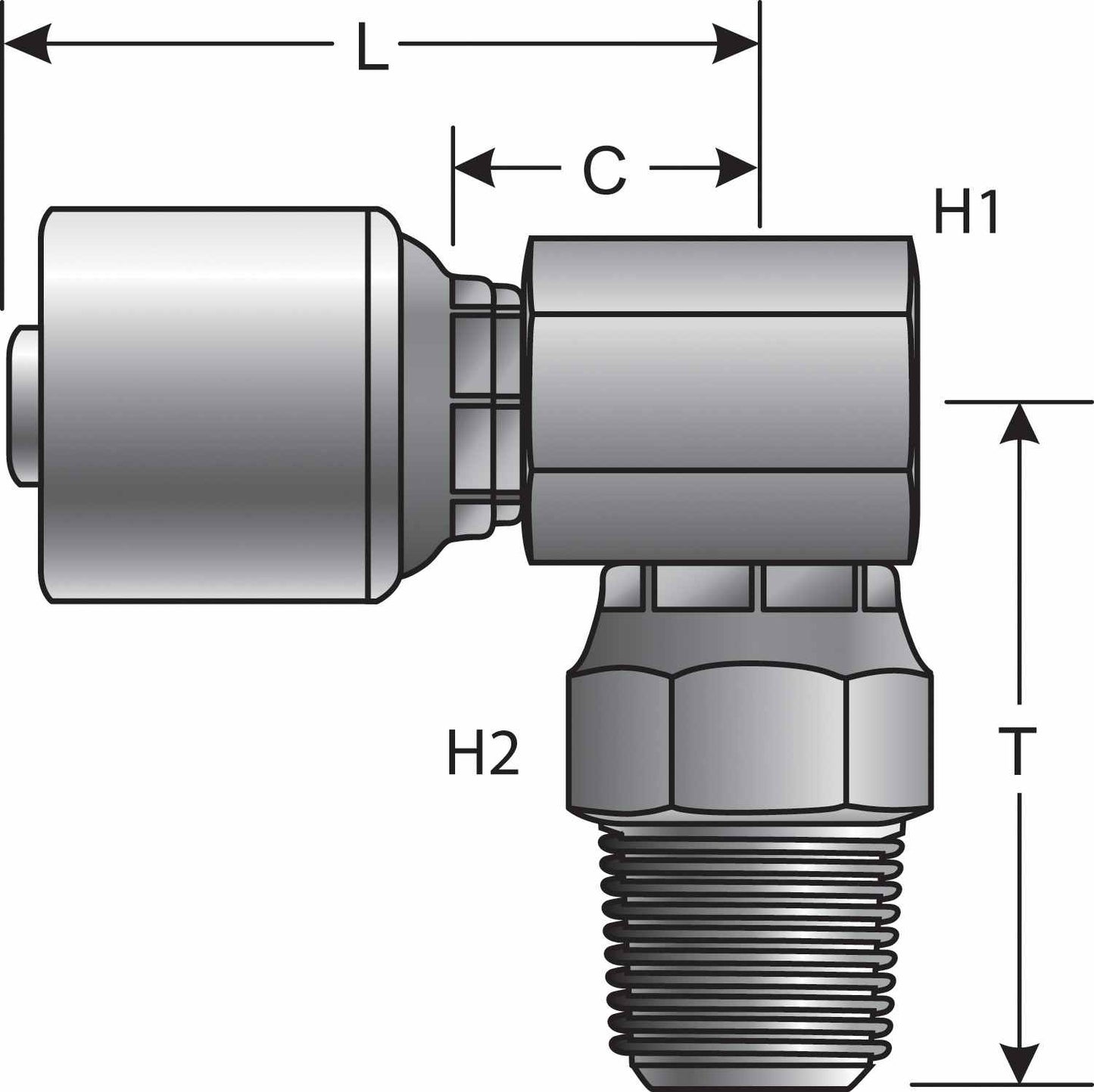 Gates Hydraulic Coupling / Adapter G25106-0808