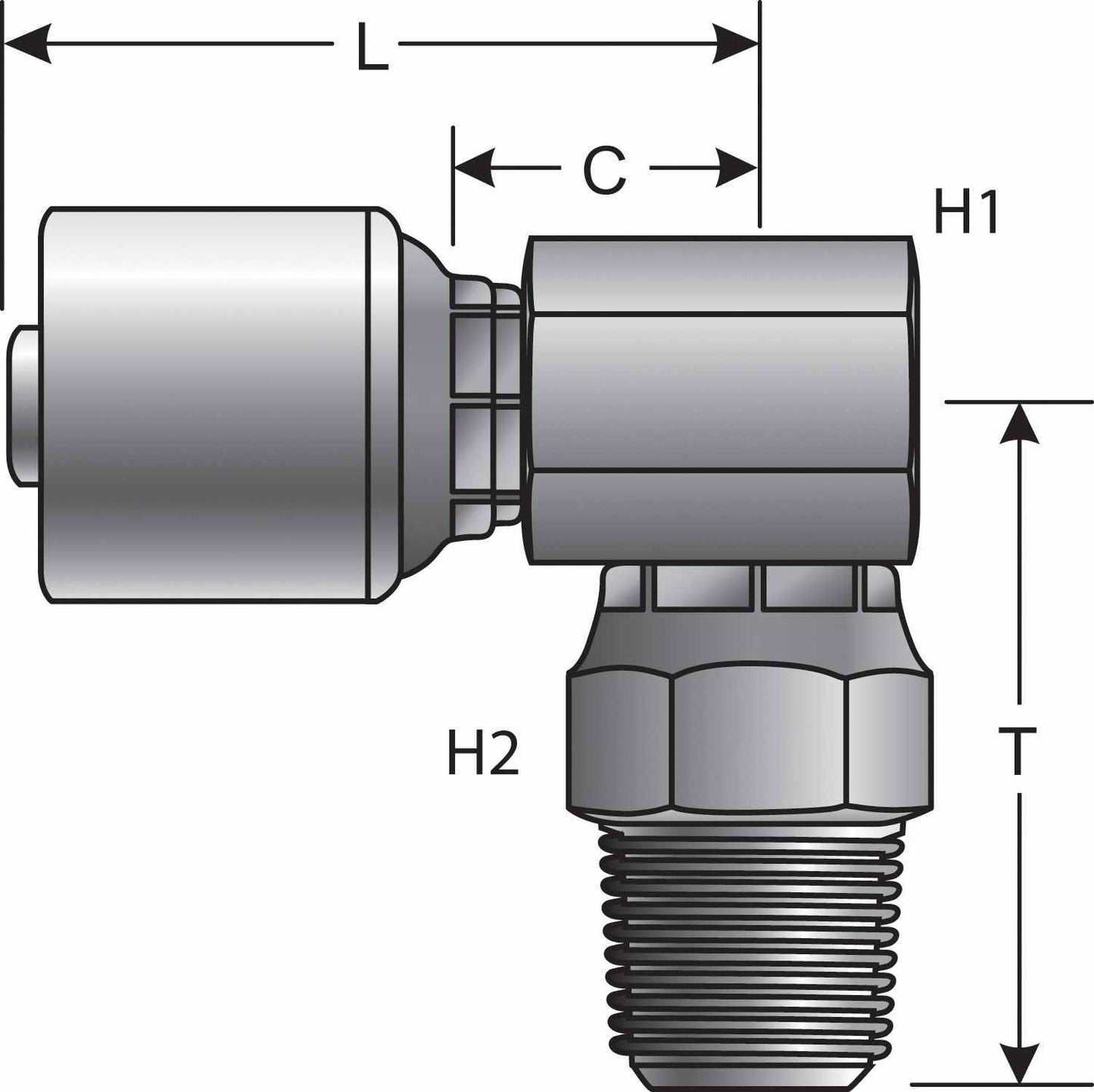 Gates Hydraulic Coupling / Adapter G25106-1212