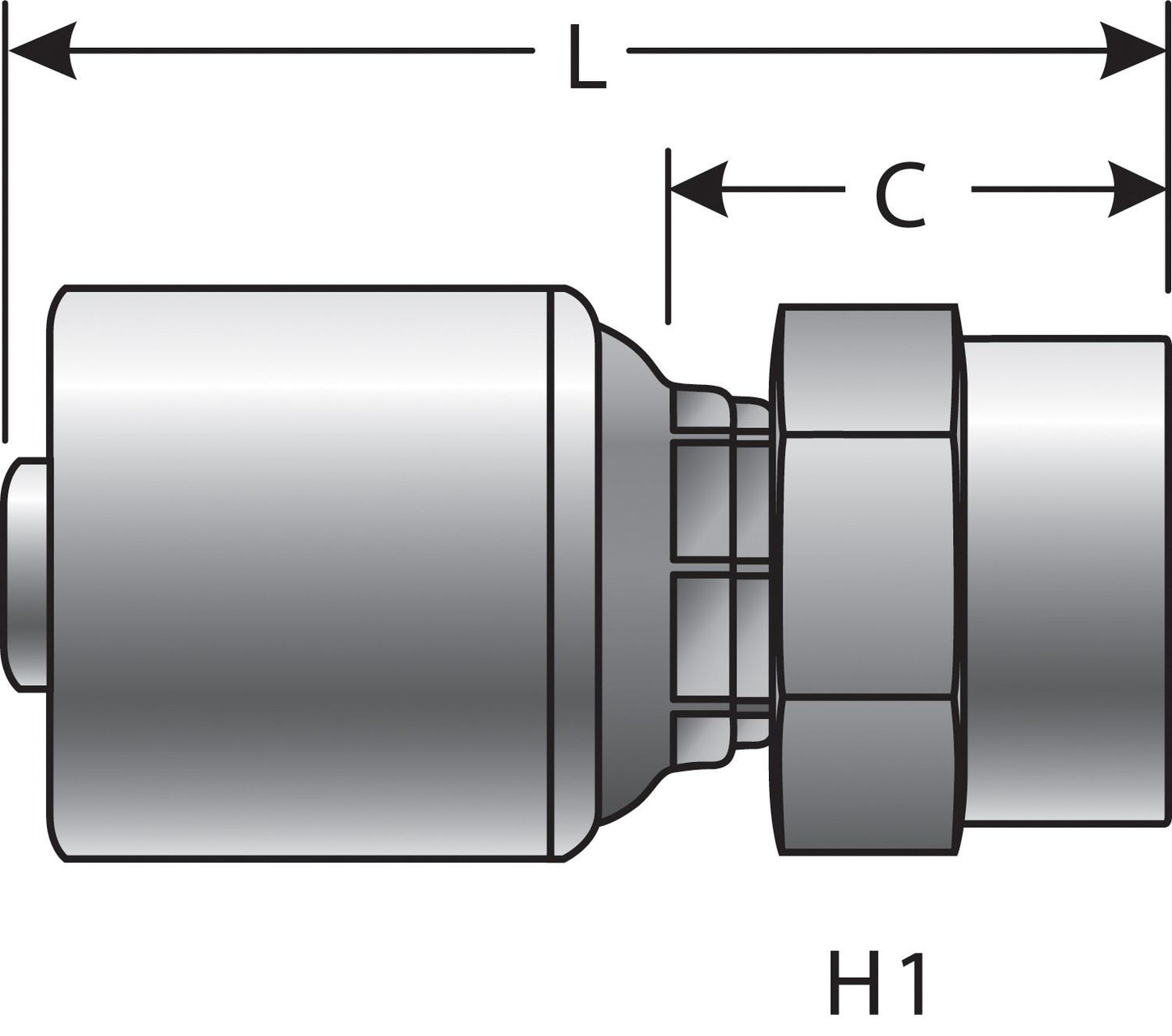 Gates Hydraulic Coupling / Adapter G25110-0402
