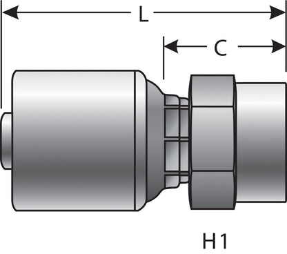 Gates Hydraulic Coupling / Adapter G25110-0402