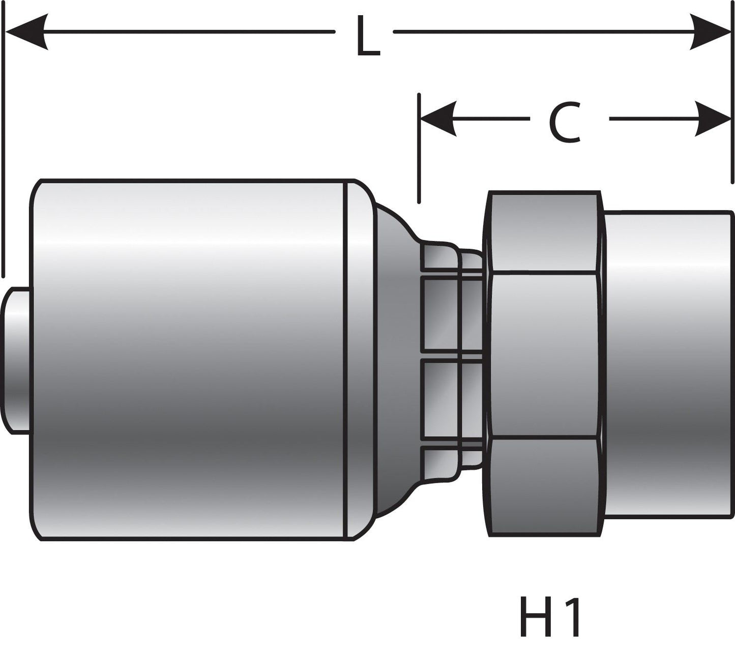Gates Hydraulic Coupling / Adapter G25110-0404