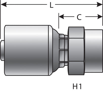 Gates Hydraulic Coupling / Adapter G25110-0406