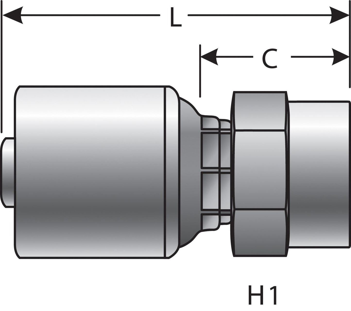 Gates Hydraulic Coupling / Adapter G25110-0604