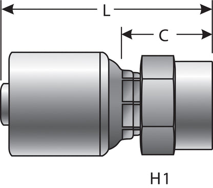 Gates Hydraulic Coupling / Adapter G25110-0604