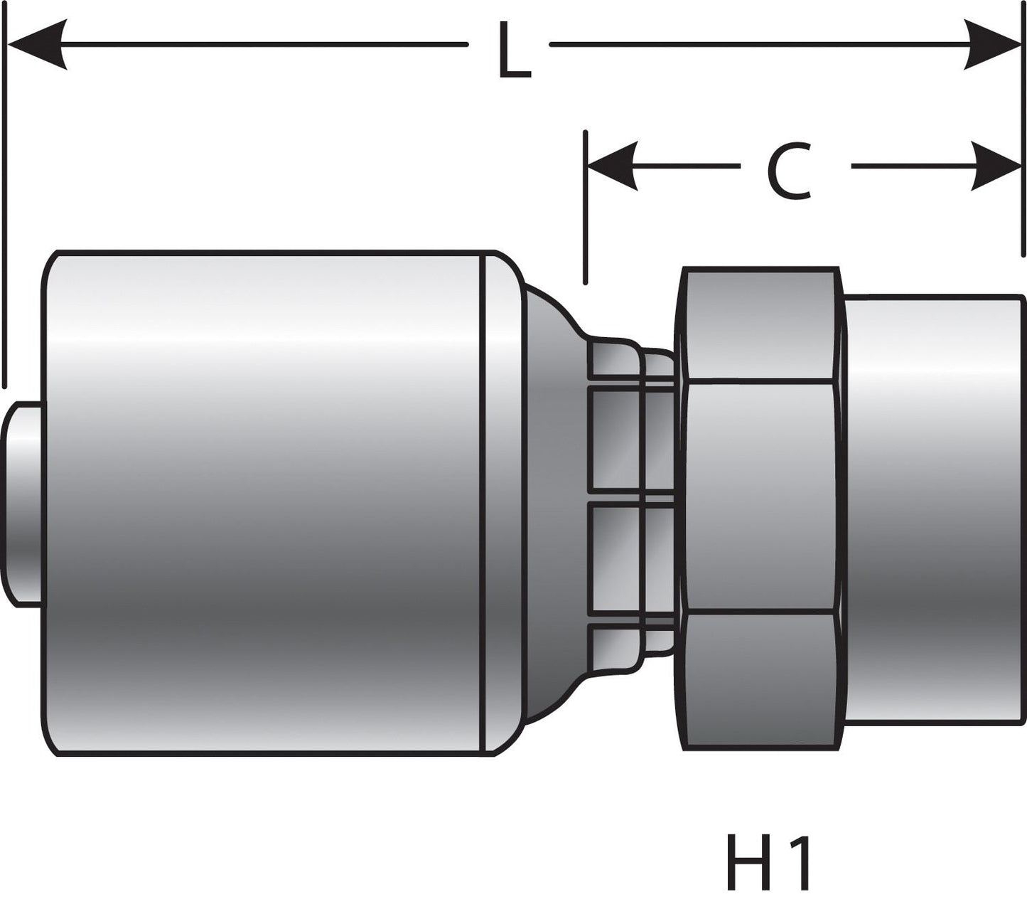 Gates Hydraulic Coupling / Adapter G25110-0608