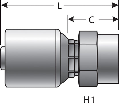 Gates Hydraulic Coupling / Adapter G25110-0608