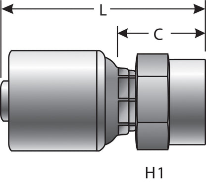 Gates Hydraulic Coupling / Adapter G25110-0806