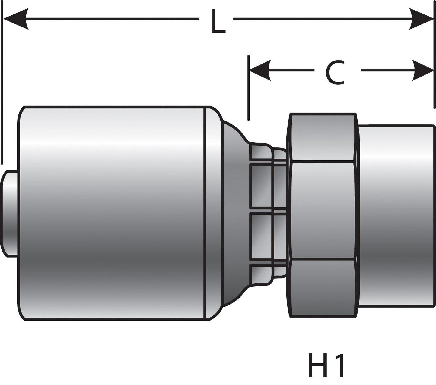 Gates Hydraulic Coupling / Adapter G25110-0808