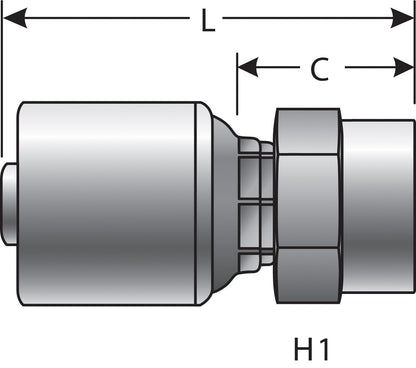 Gates Hydraulic Coupling / Adapter G25110-0808