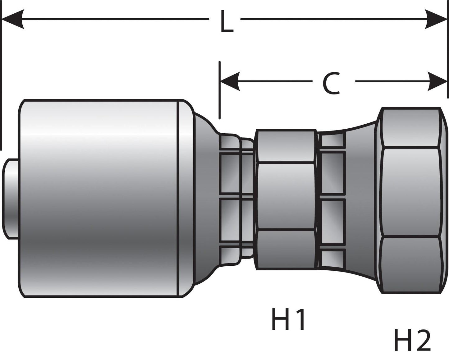 Gates Hydraulic Coupling / Adapter G25111-0606