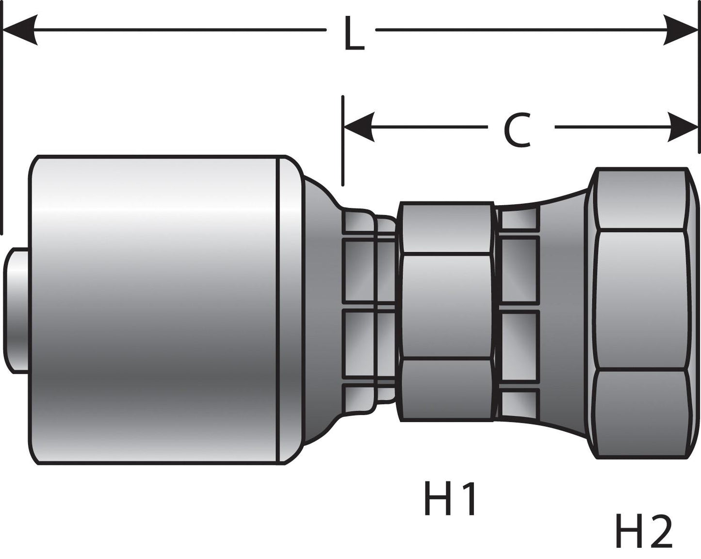 Gates Hydraulic Coupling / Adapter G25111-1212