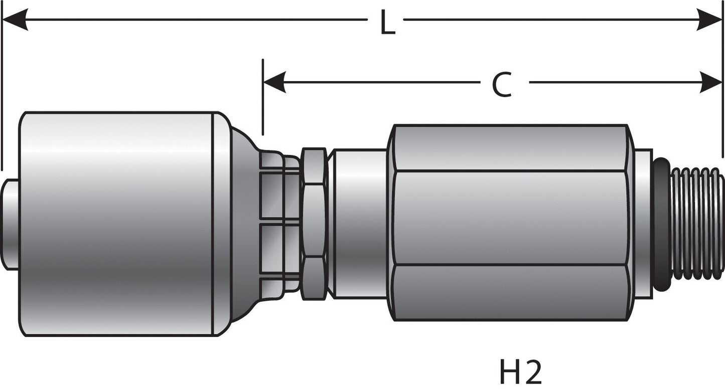 Gates Hydraulic Coupling / Adapter G25121-0606