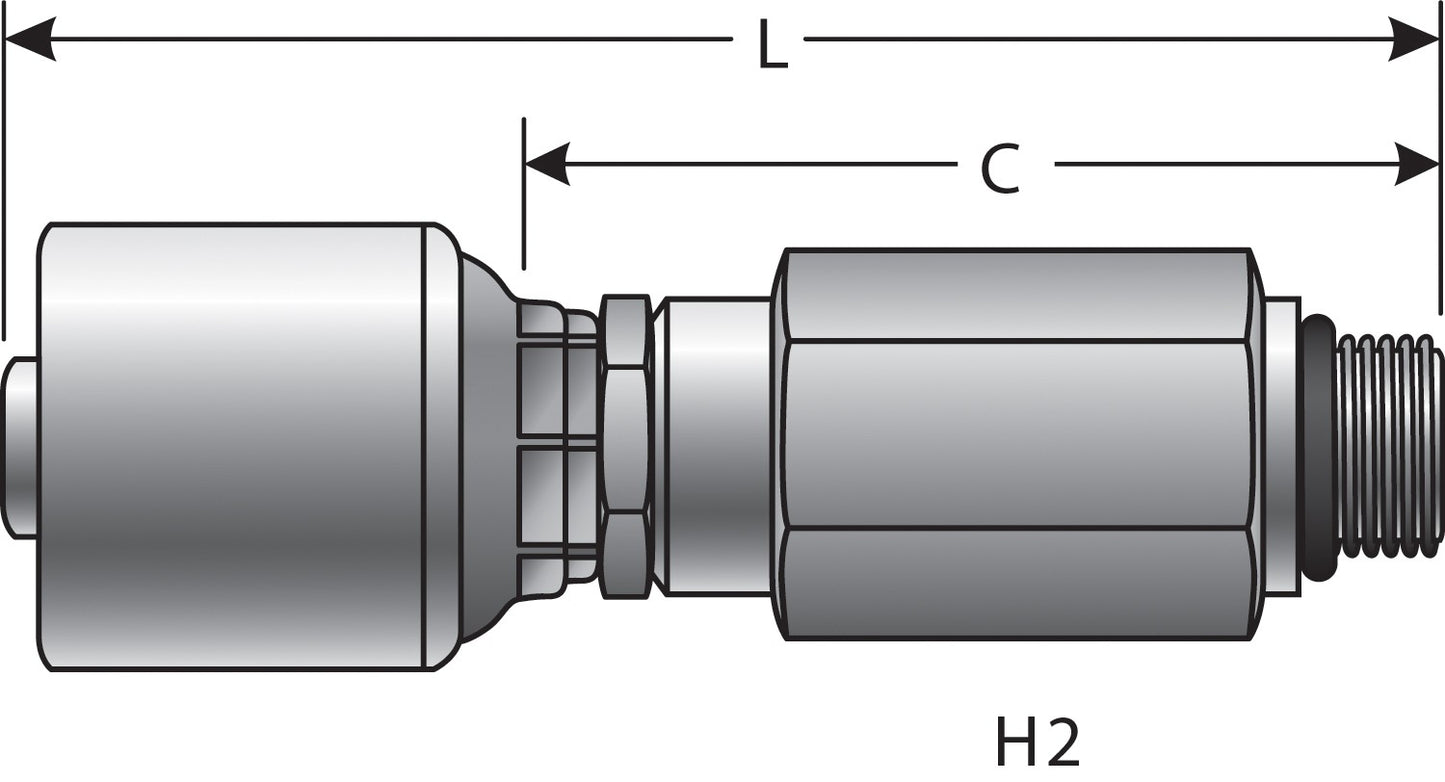 Gates Hydraulic Coupling / Adapter G25121-0606