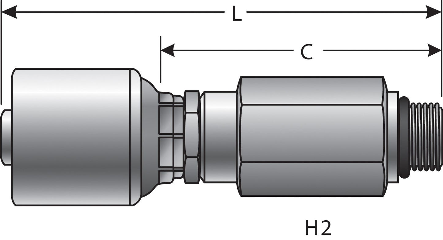Gates Hydraulic Coupling / Adapter G25121-0810