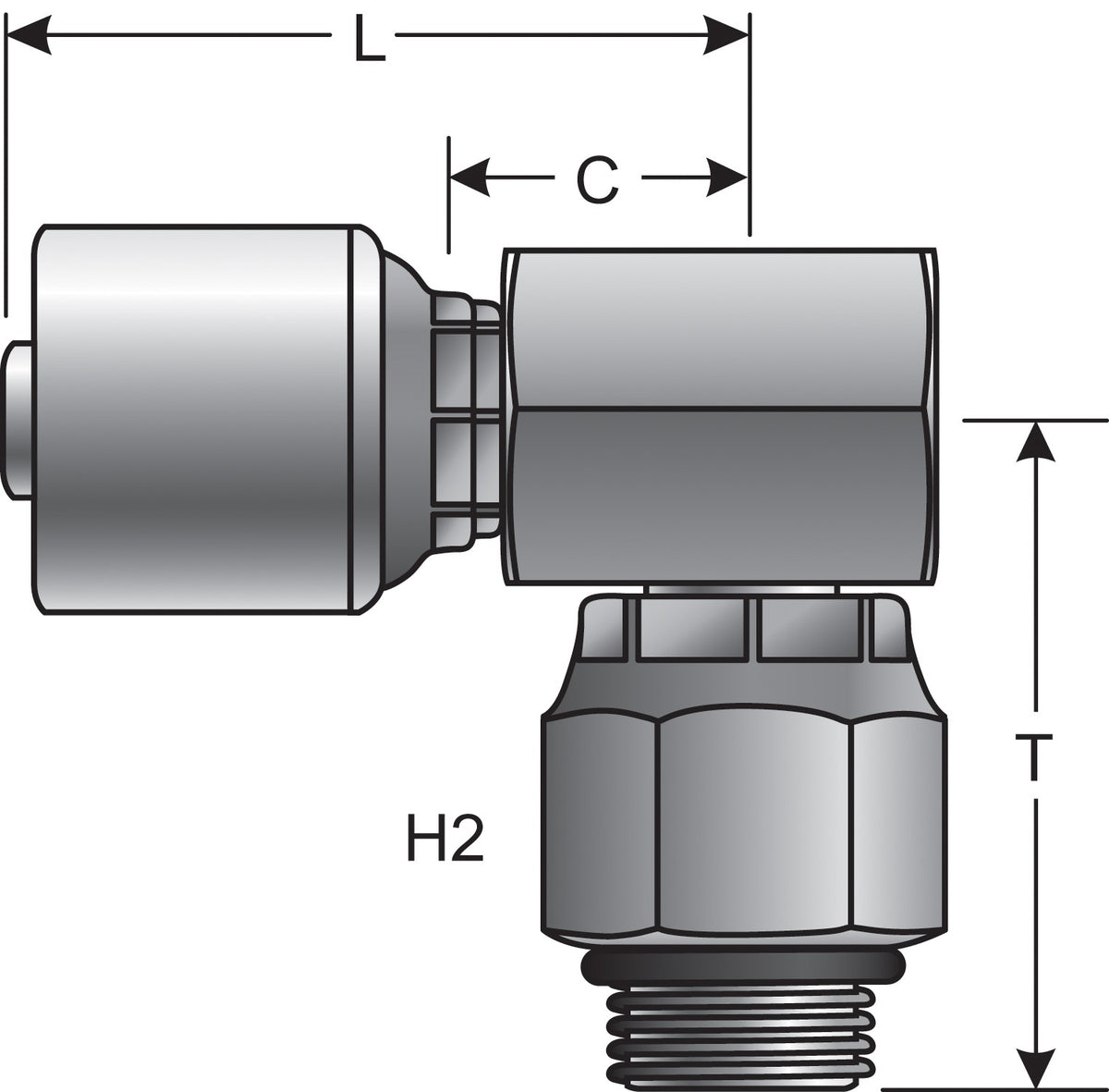 Gates Hydraulic Coupling / Adapter G25123-1212
