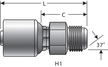 Gates Hydraulic Coupling / Adapter G25165-0404