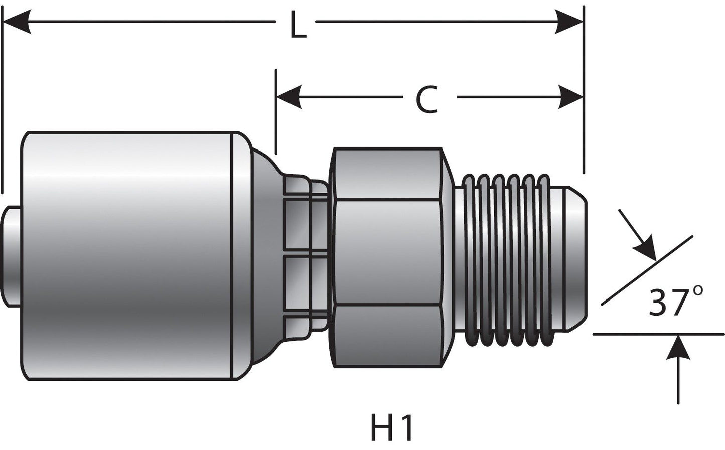 Gates Hydraulic Coupling / Adapter G25165-0610