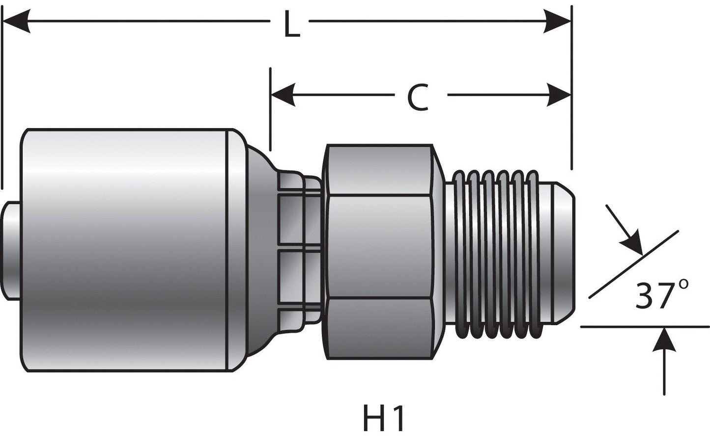 Gates Hydraulic Coupling / Adapter G25165-0808
