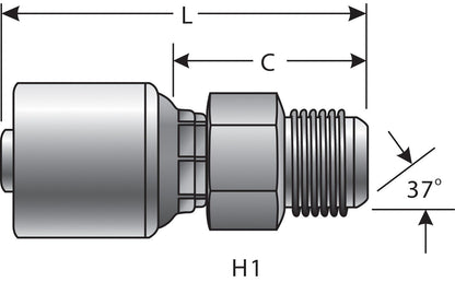 Gates Hydraulic Coupling / Adapter G25165-1216