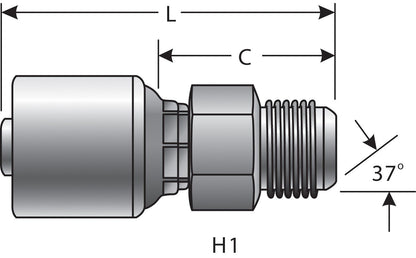Gates Hydraulic Coupling / Adapter G25165-1616
