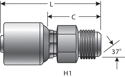 Gates Hydraulic Coupling / Adapter G25165-2020