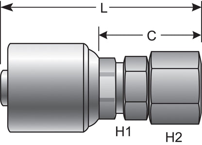 Gates Hydraulic Coupling / Adapter G25170-0404