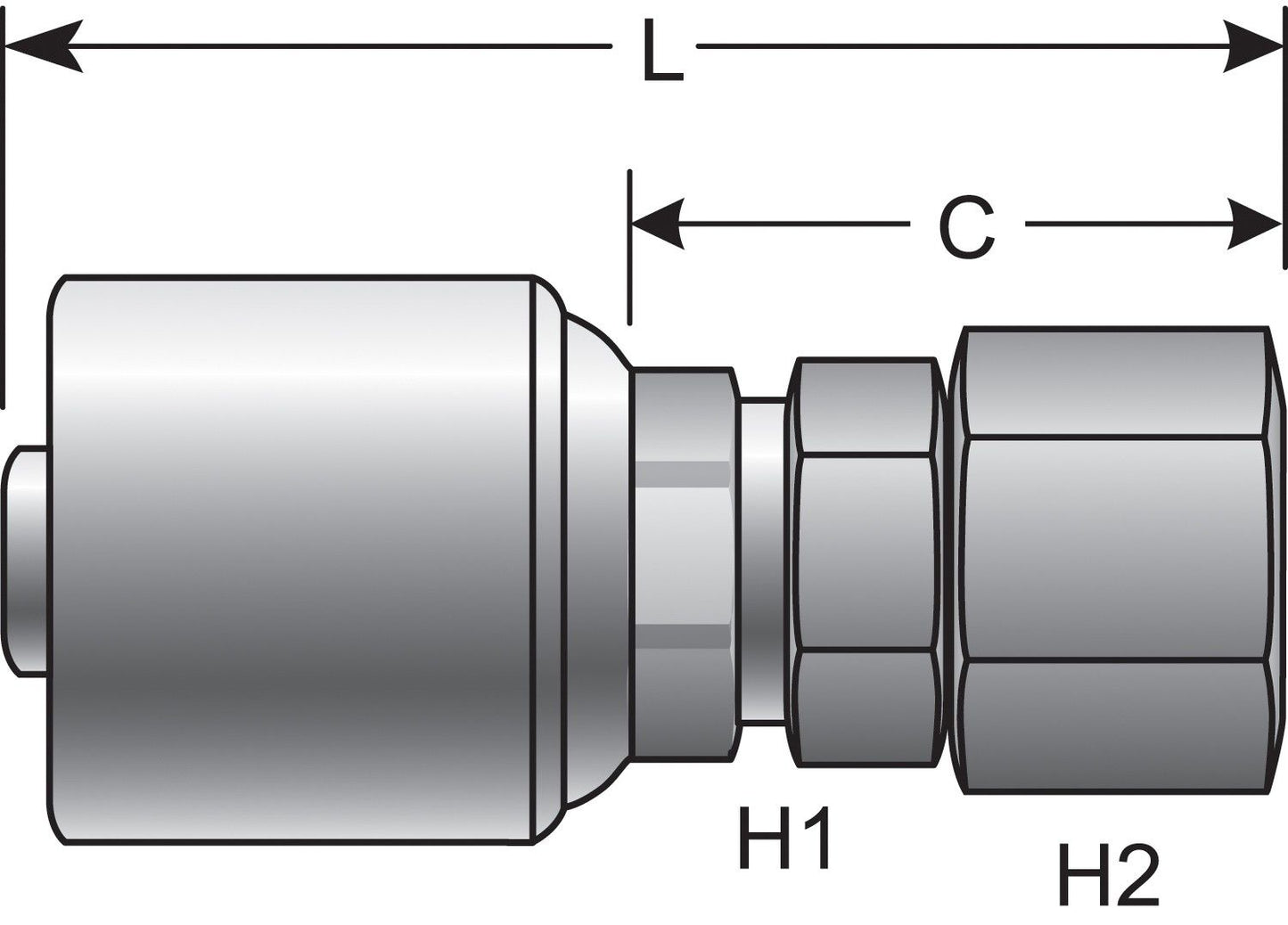 Gates Hydraulic Coupling / Adapter G25170-0405