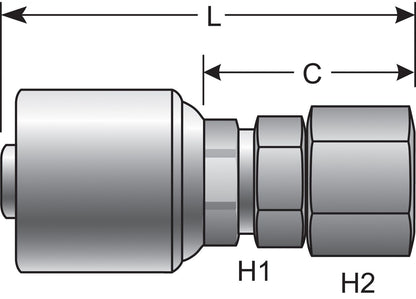 Gates Hydraulic Coupling / Adapter G25170-0405