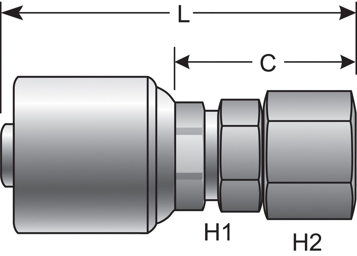 Gates Hydraulic Coupling / Adapter G25170-0505