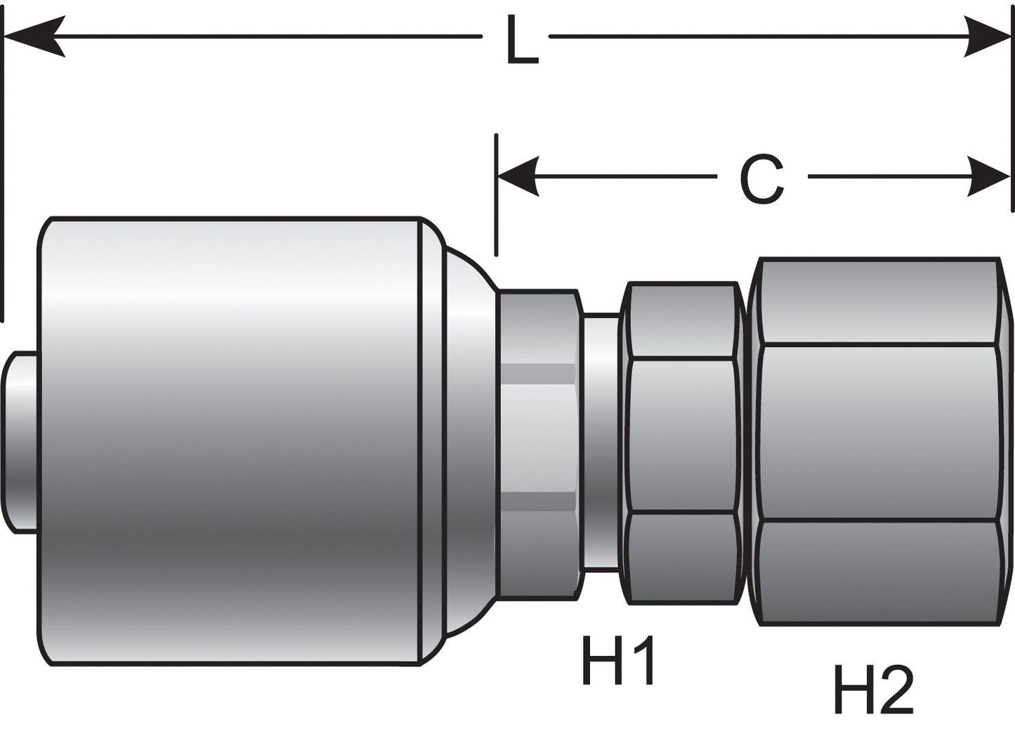 Gates Hydraulic Coupling / Adapter G25170-0506