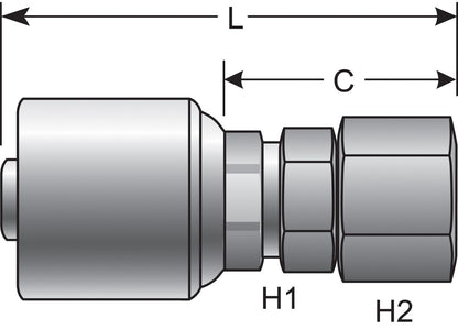 Gates Hydraulic Coupling / Adapter G25170-0604