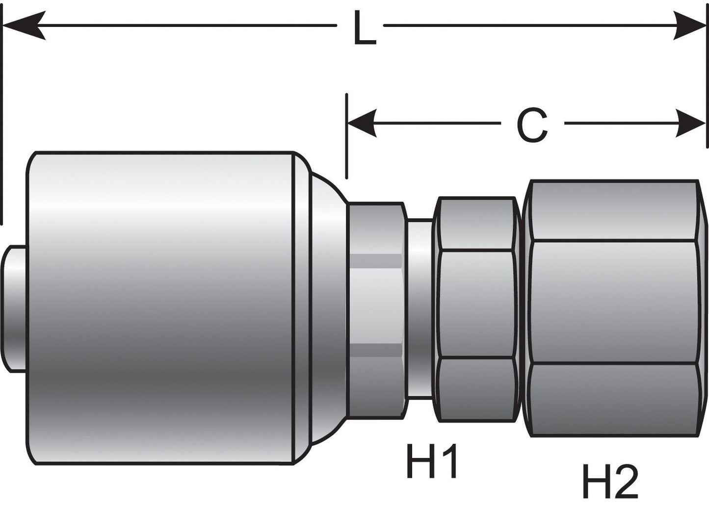 Gates Hydraulic Coupling / Adapter G25170-0605