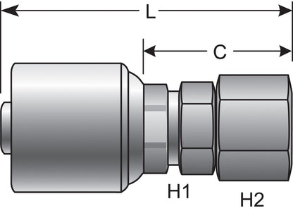 Gates Hydraulic Coupling / Adapter G25170-0608
