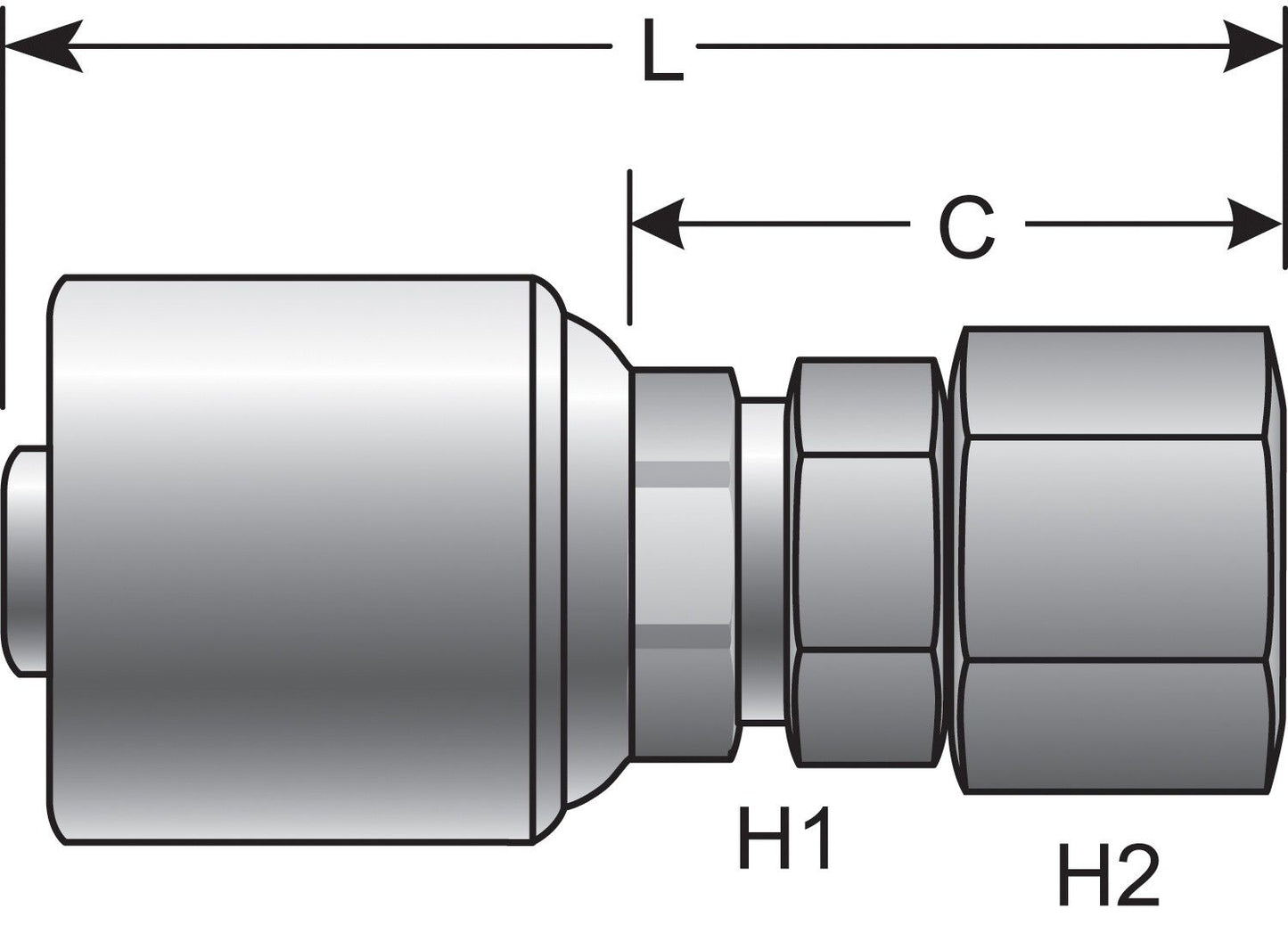 Gates Hydraulic Coupling / Adapter G25170-0812