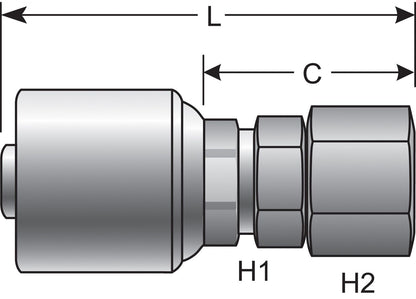 Gates Hydraulic Coupling / Adapter G25170-1008