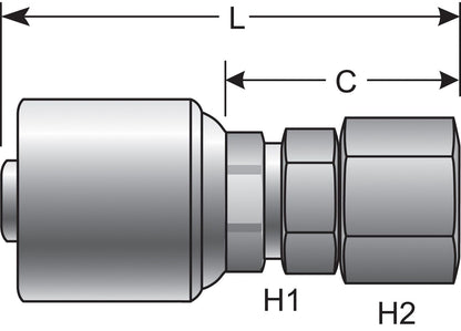 Gates Hydraulic Coupling / Adapter G25170-1012