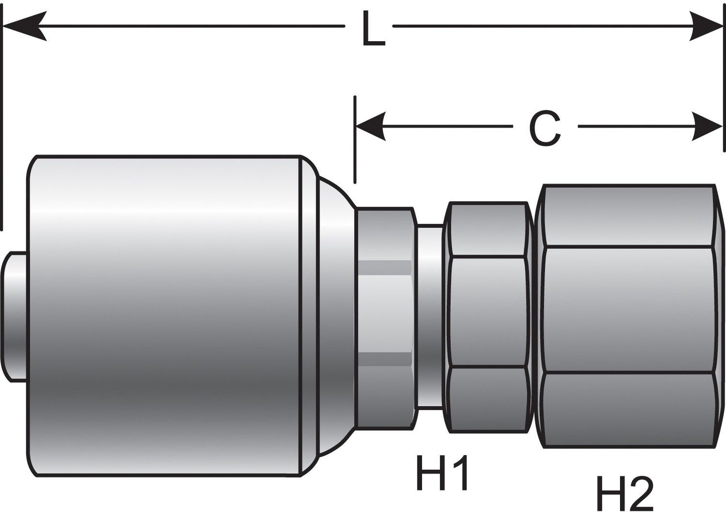 Gates Hydraulic Coupling / Adapter G25170-1208