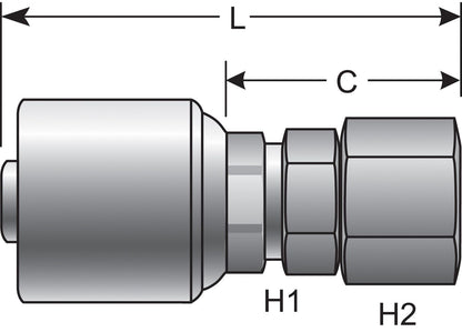 Gates Hydraulic Coupling / Adapter G25170-1208